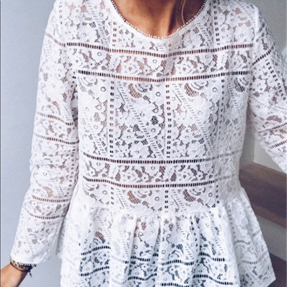 Lace long sleeve top - Picture 3 of 5